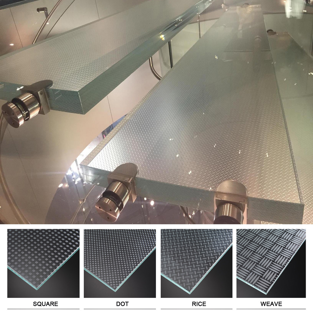 Acid Etched Design Glass